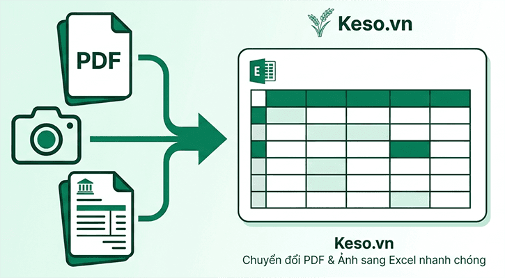 Keso.vn — chuyển đổi PDF và ảnh sang Excel nhanh chóng